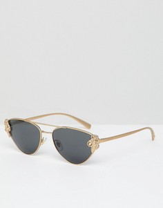 Солнцезащитные очки кошачий глаз Versace - Золотой
