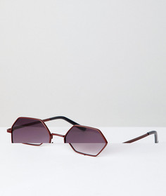 Восьмиугольные солнцезащитные очки AJ Morgan - Красный