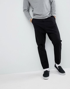 Черные джоггеры заниженного кроя ASOS DESIGN - Черный