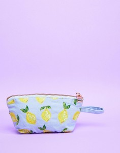 Дорожная мини-сумка 13 x 10 см из шамбре с лимонами Elizabeth Scarlett - Мульти