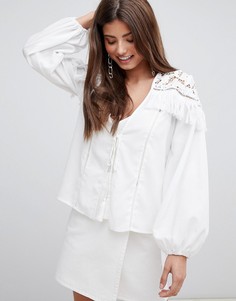 Блузка с кисточками Fashion Union - Белый