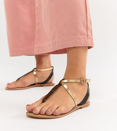 Кожаные сандалии для широкой стопы ASOS DESIGN Forbes - Мульти
