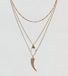 Золотистое ярусное ожерелье с месяцем Orelia - Золотой