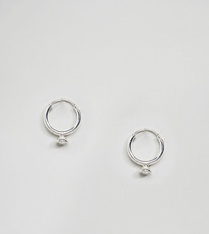 Серебряные серьги-кольца с камнем Kingsley Ryan - Серебряный