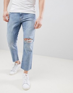 Укороченные джинсы в стиле 90-х Just Junkies - Синий
