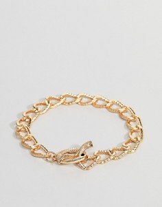 Золотистый браслет-цепочка со змеей ASOS DESIGN - Золотой