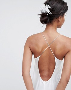 Гребень с цветами ASOS DESIGN Bridal - Серебряный