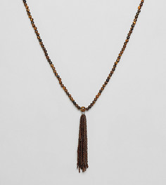 Ожерелье с тигровыми бусинами Reclaimed Vintage Inspired эксклюзивно для ASOS - Мульти