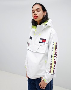 Oversize-куртка в стиле 90-х Tommy Jeans Capsule 5.0 - Белый
