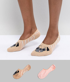 Набор из 2 пар носков с мопсами Sock Shop - Мульти