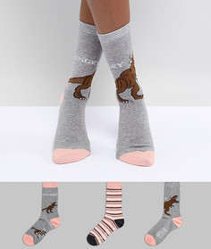3 пары носков с надписью Hangry Sock Shop - Мульти