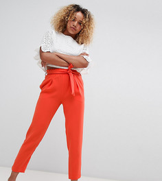 Широкие брюки со складками River Island Petite - Оранжевый