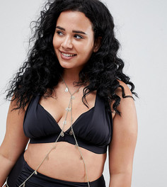 Ожерелье в восточном стиле с филигранными подвесками ASOS DESIGN Curve - Золотой