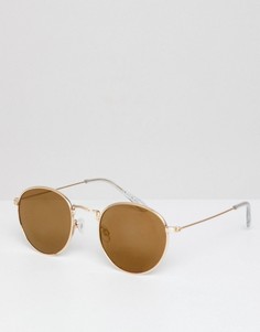 Круглые солнцезащитные очки River Island - Золотой