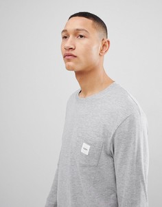 Лонгслив с логотипом на кармане Esprit - Серый