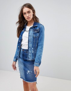 Джинсовая куртка с необработанным краем Pepe Jeans - Синий