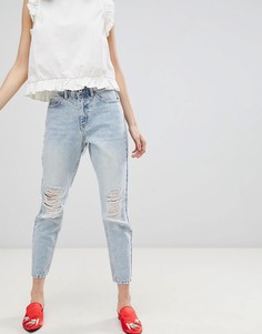 Состаренные джинсы в винтажном стиле Vero Moda - Синий