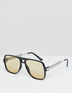 Черные очки с прозрачными стеклами в квадратной оправе Spitfire - Черный