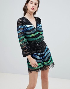 Премиум-ромпер с декоративной отделкой и кисточками River Island - Мульти