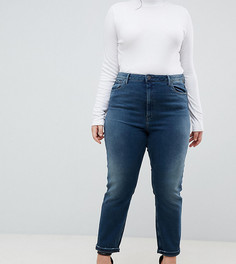 Выбеленные синие узкие джинсы в винтажном стиле с завышенной талией ASOS DESIGN Curve Farleigh - Синий