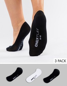 Набор из 3 пар незаметных носков Only Play - Черный