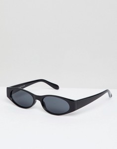 Солнцезащитные очки в узкой оправе Monki - Черный Weekday