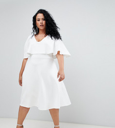 Платье миди для выпускного ASOS DESIGN Curve - Белый