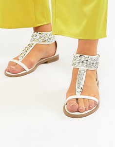 Сандалии с цепочками Truffle Collection - Белый