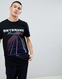 Черная футболка с надписью Betrayed New Look - Черный