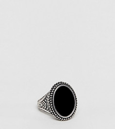 Серебристое кольцо с черным камнем DesignB эксклюзивно для ASOS - Серебряный