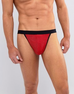 Красные стринги с блестками ASOS DESIGN - Красный
