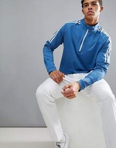 Синий свитшот с короткой молнией adidas CD9939 - Синий