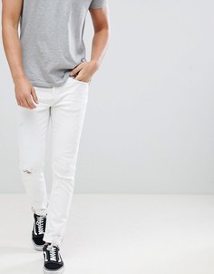 Белые джинсы скинни с прорехами Blend - Белый