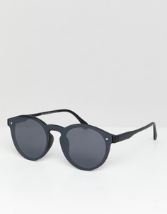 Круглые солнцезащитные очки с черными стеклами New Look - Черный