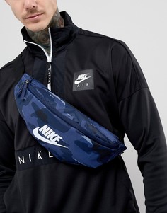 Синяя сумка-кошелек на пояс с камуфляжным принтом Nike - Синий