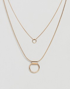 Ожерелье c подвеской геометрической формы Nylon - Золотой