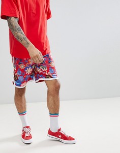 Баскетбольные шорты с принтом Night Addict - Красный