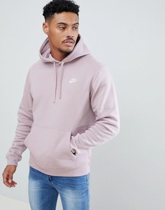 Худи розового цвета с логотипом-галочкой Nike 804346-684 - Розовый