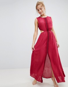 Платье макси с вышивкой En Creme - Красный