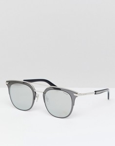 Солнцезащитные очки в квадратной серебристой оправе Police - Серебряный