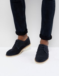 Замшевые темно-синие туфли со шнуровкой H By Hudson Andover - Темно-синий