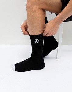 Черные носки с логотипом Volcom - Черный