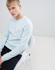 Синий свитшот узкого кроя с круглым вырезом Farah Lonleat - Синий