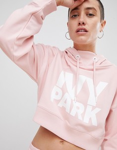 Короткий худи розового цвета с логотипом Ivy Park - Розовый