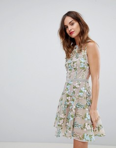 Платье мини с вышивкой Bronx & Banco - Мульти