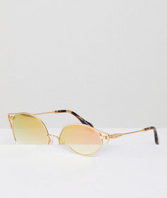 Круглые солнцезащитные очки цвета розового золота Sonix - Золотой