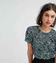 Кроп-топ Lace & Beads - Мульти