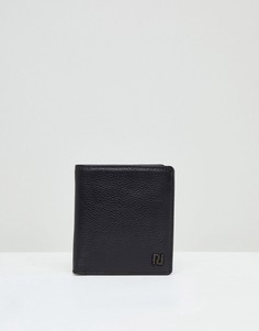 Черный кожаный бумажник River Island - Черный