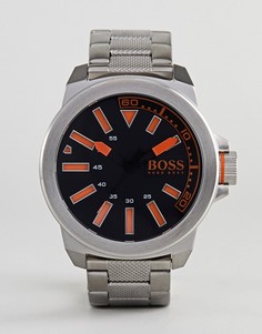 Часы с ремешком из нержавеющей стали BOSS Orange By Hugo Boss New York - Серебряный