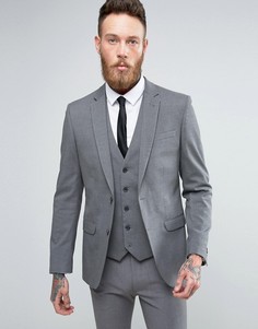 Серый узкий пиджак New Look - Серый